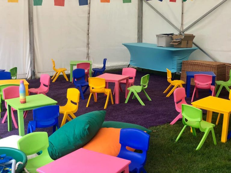 Children's Green Chair Hire Parties, Events BE Event Hire