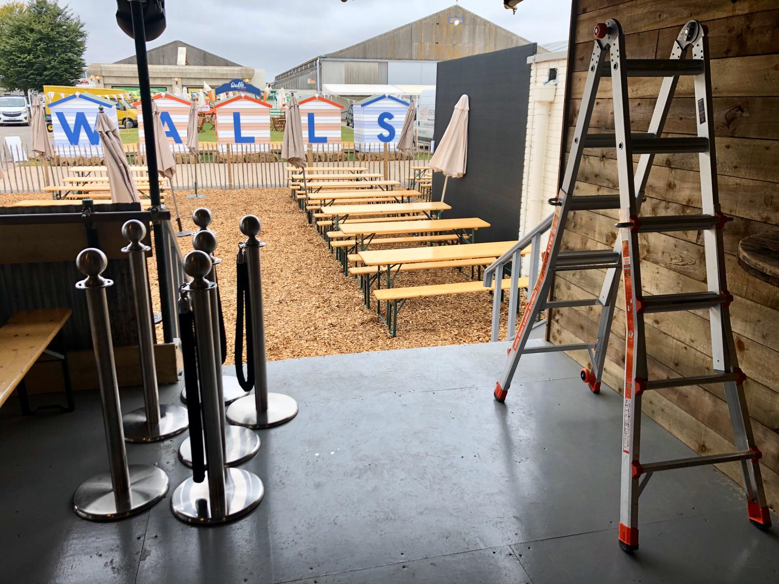 Wooden Bench Hire Fold Away Outdoor Bench Hire BE Event Hire