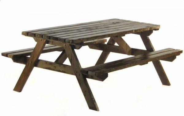 Wooden Picnic Bench Hire - 4 Seater - BE Event Furniture Hire