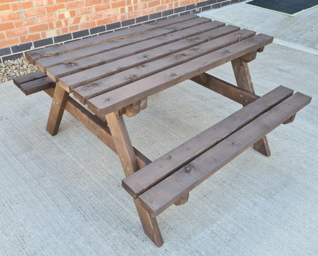 Wooden Picnic Bench Hire 4 Seater Bench BE Event Furniture Hire