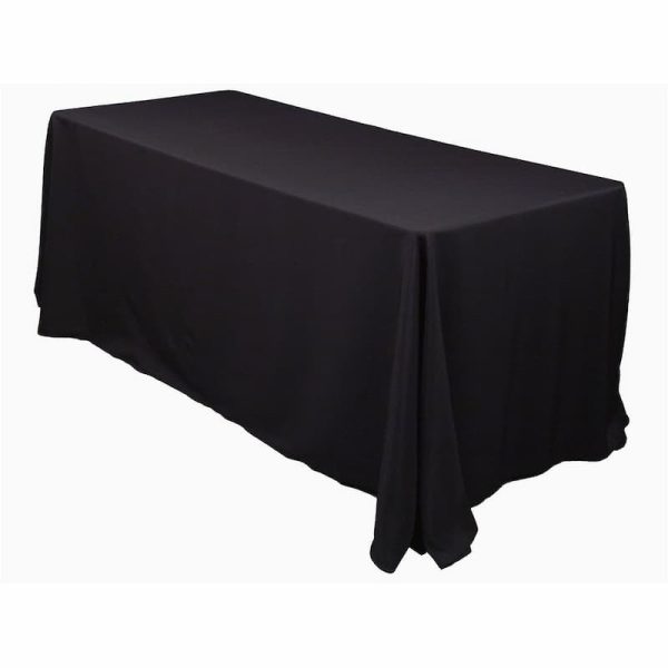 Black Table Cloth 70" x 144" - Weddings, Events - BE Event Hire