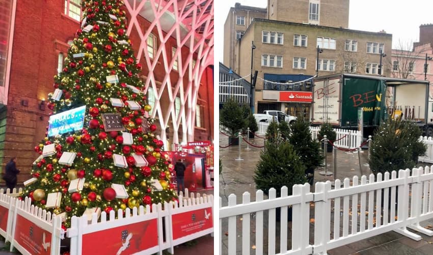 Christmas Tree Fence Hire - BE Event Furniture Hire