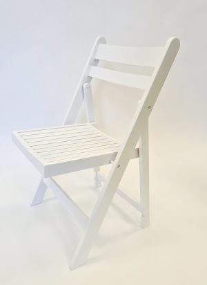 White Wooden Folding Chairs