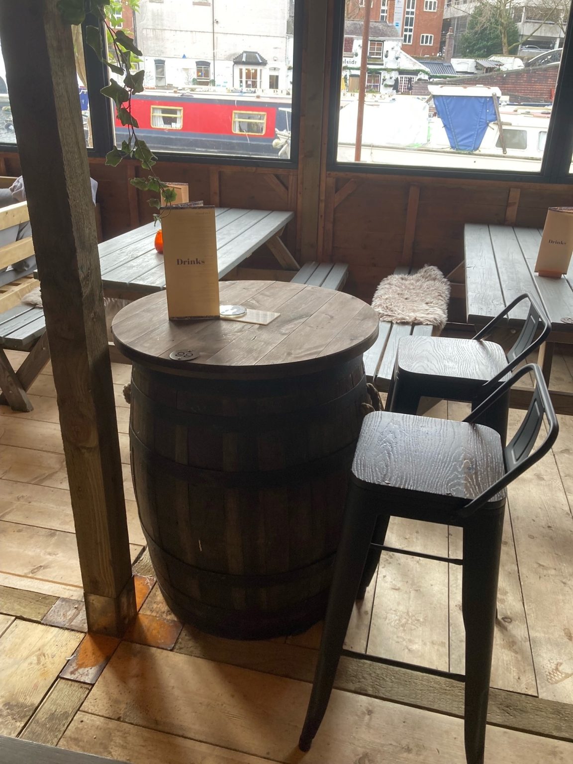 Rustic Wood Barrel Table Hire Weddings, Events BE Event Hire