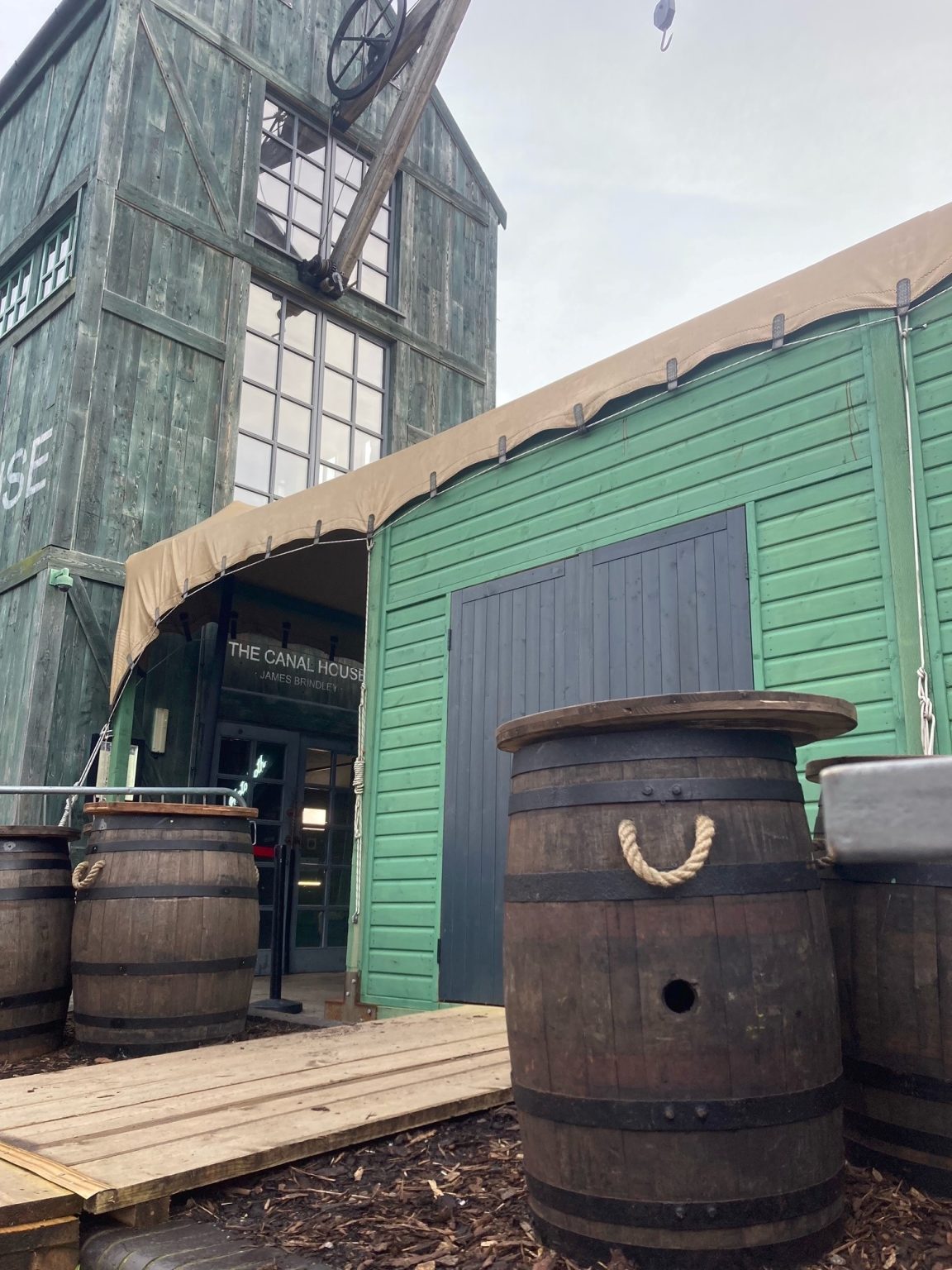 Rustic Wood Barrel Table Hire Weddings, Events BE Event Hire