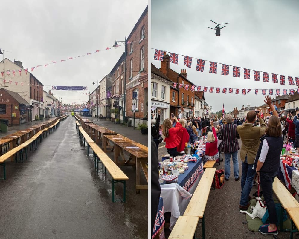 Jubilee Street Party Furniture Hire - BE Event Furniture Hire