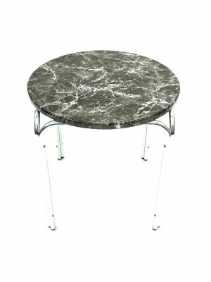 Round Marble Bistro Table Hire - BE Event Furniture Hire