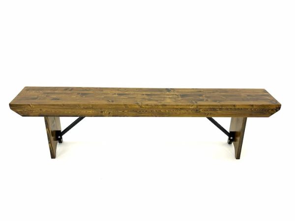 Rustic Wooden Bench Hire - BE Event Furniture Hire