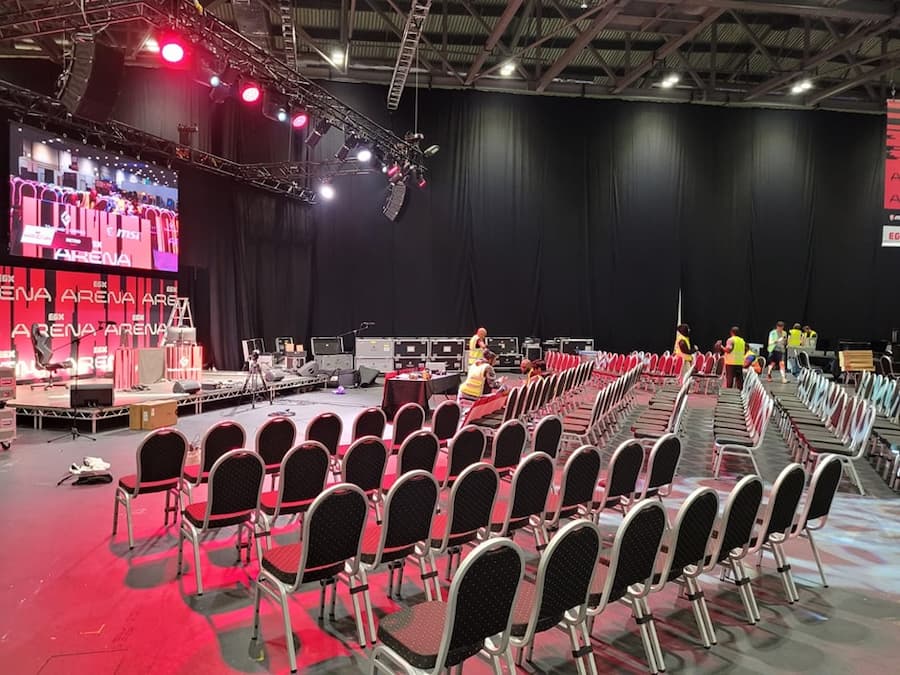 EGX Arena Set Up at ExCel London - BE Event Furniture Hire