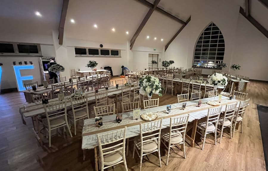 Limewash Wedding Table and Chairs - BE Event Furniture Hire