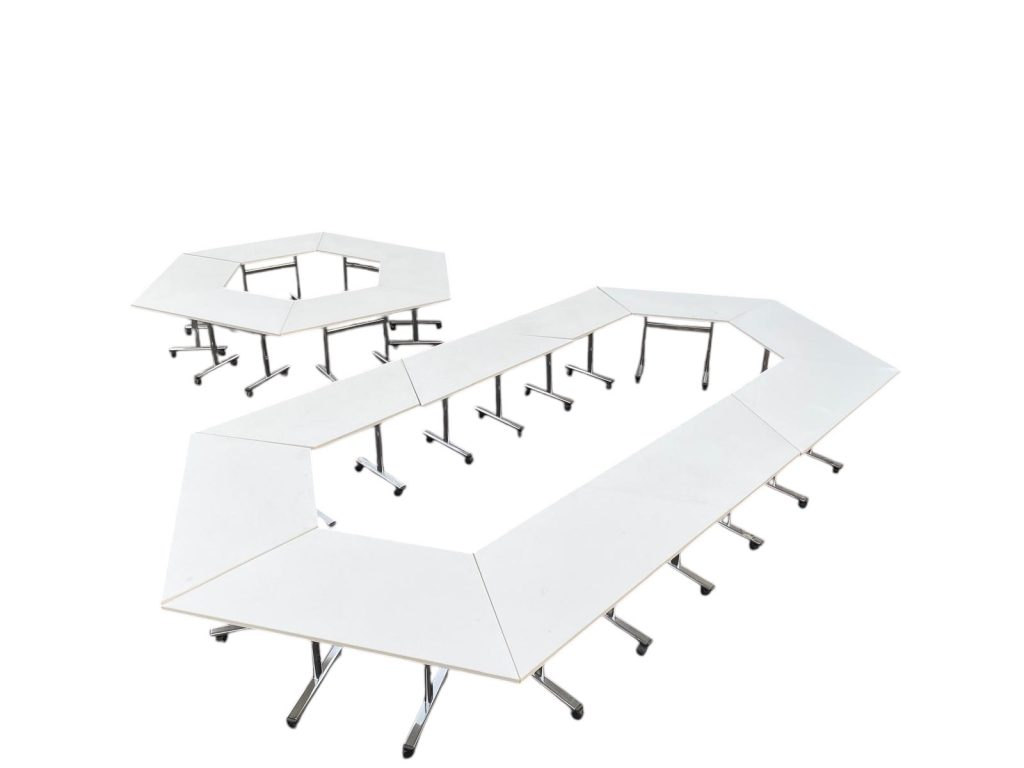 White Modular Tables, Boardroom Tables For Hire - BE Event Hire