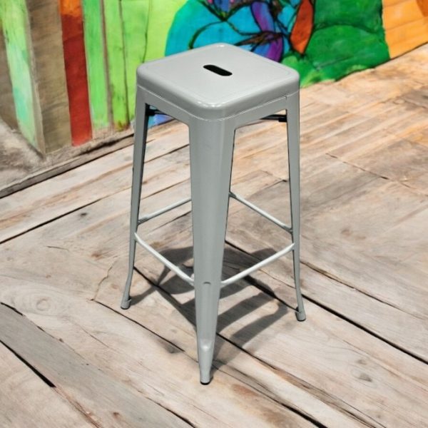 Grey Tolix Bar Stool Hire - BE Event Hire