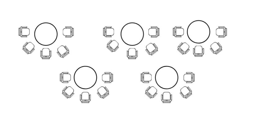 Cabaret Style Chair Layout - BE Event Furniture Hire