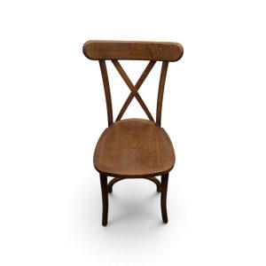 Dark Wooden Crossback Chair Hire - BE Event Hire